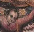 El angel a los pies de la virgen de Guadalupe