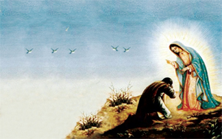 La Virgen de Guadalupe se le aparece a Juan Diego