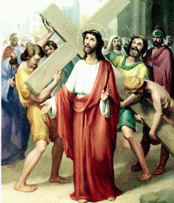 Jesus carga con la cruz